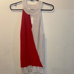 Colorblock Knit Sleeveless Top